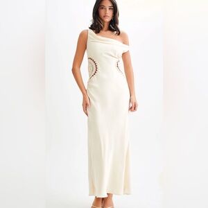 Meshki Kristina Satin Maxi Dress NWT